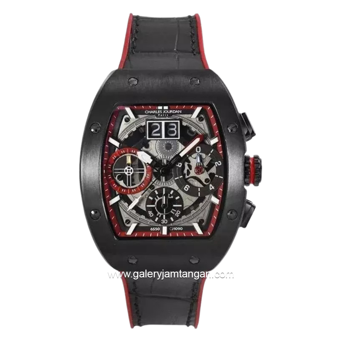 CHARLES JOURDAN CJ1090-3768C Leather Silicon Strap