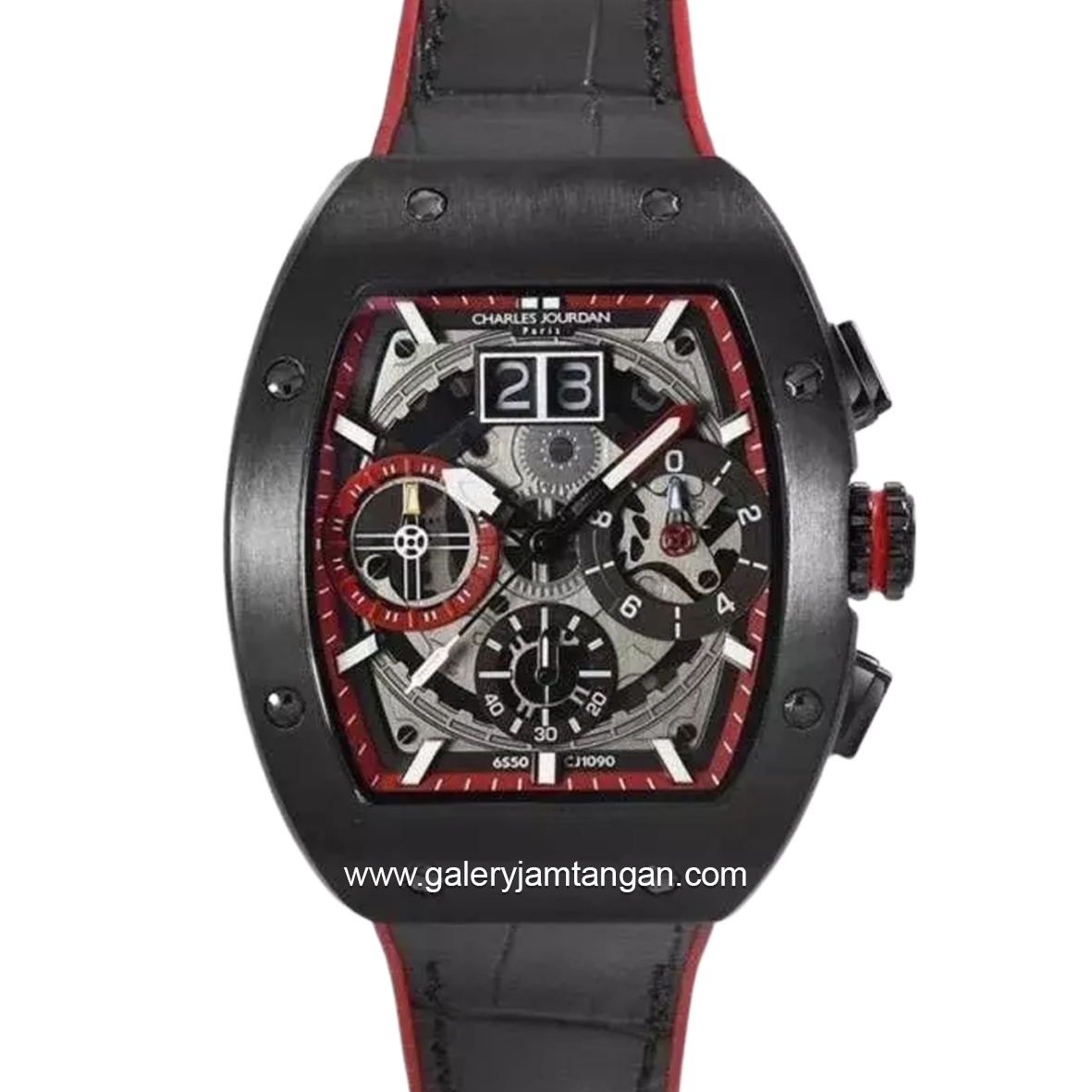 CHARLES JOURDAN CJ1090-3768C Leather Silicon Strap