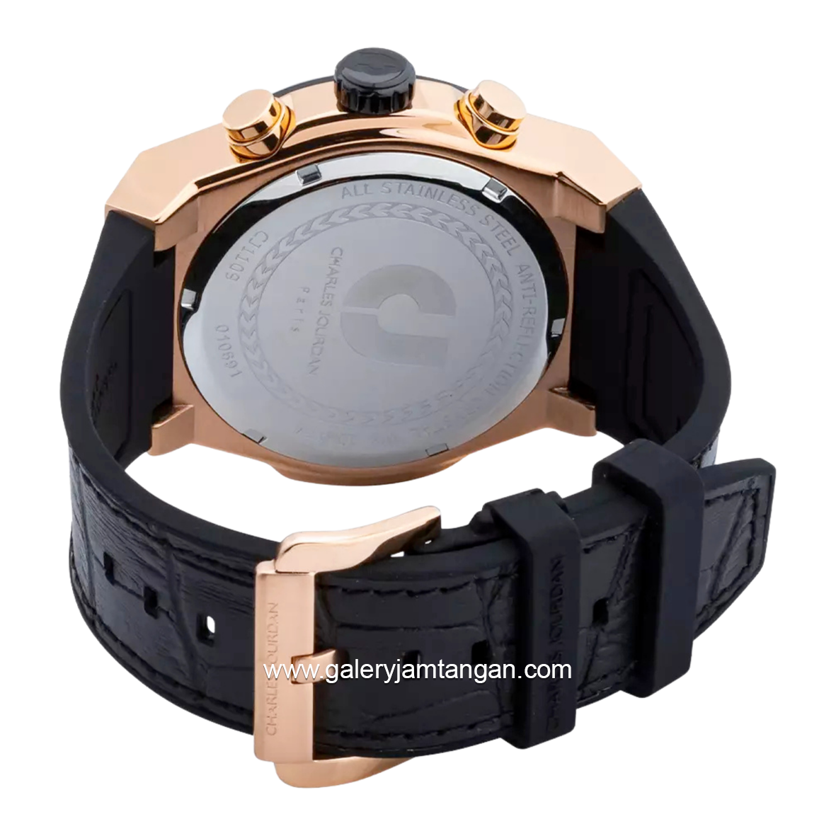 CHARLES JOURDAN CJ1109-3032C Leather Silicon Strap