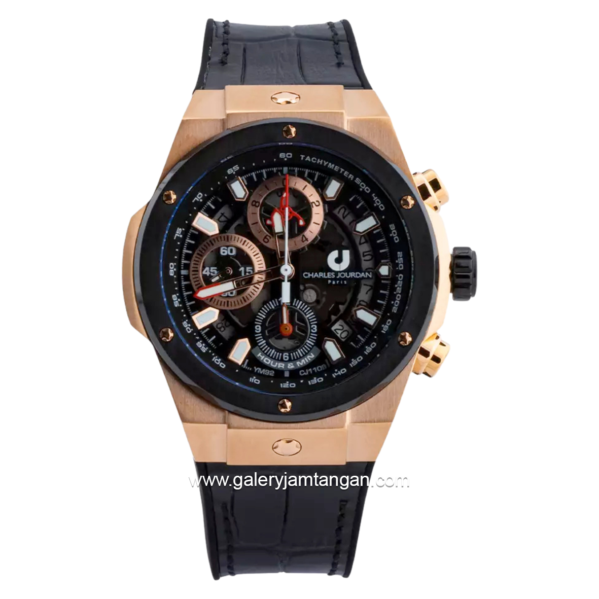 CHARLES JOURDAN CJ1109-3032C Leather Silicon Strap