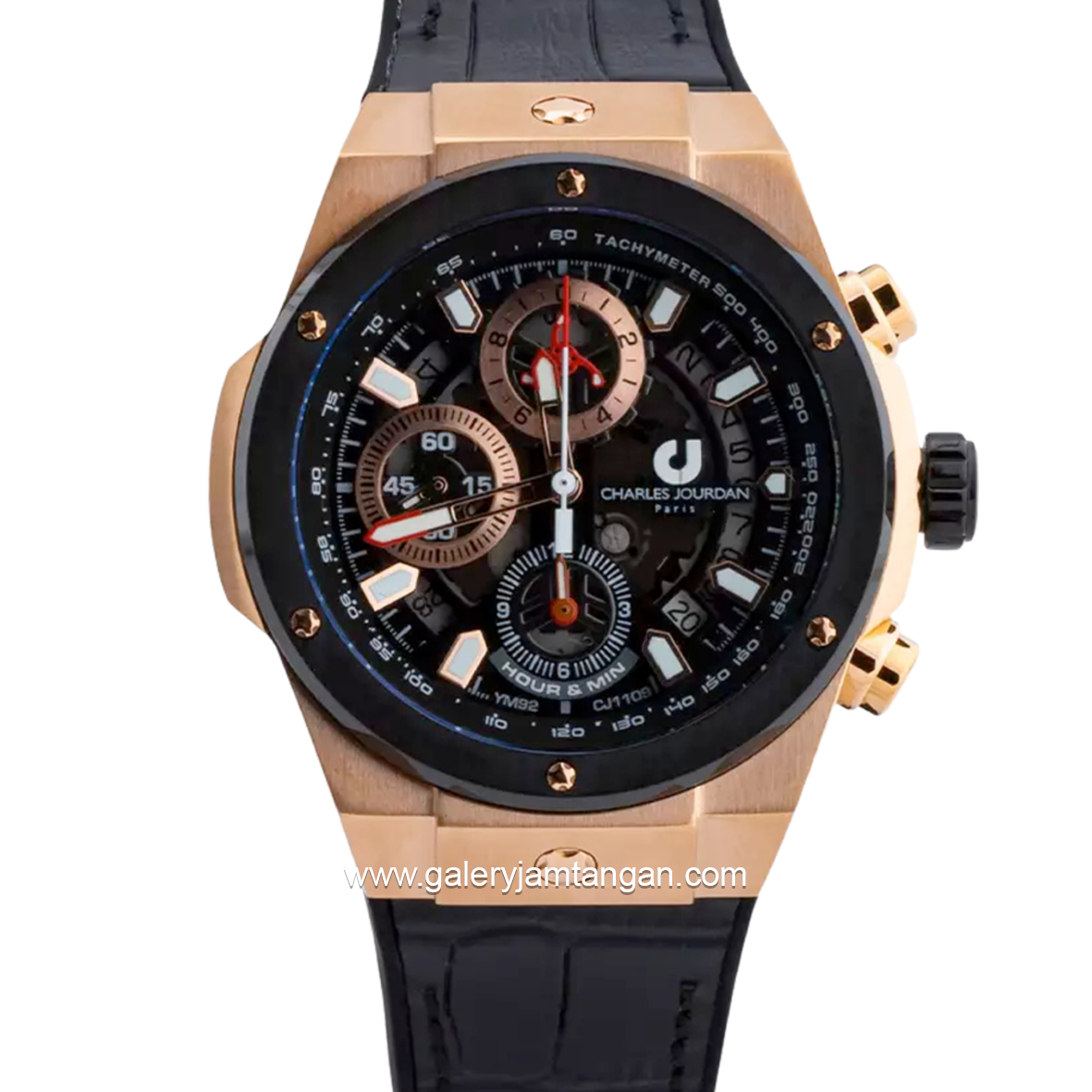 CHARLES JOURDAN CJ1109-3032C Leather Silicon Strap