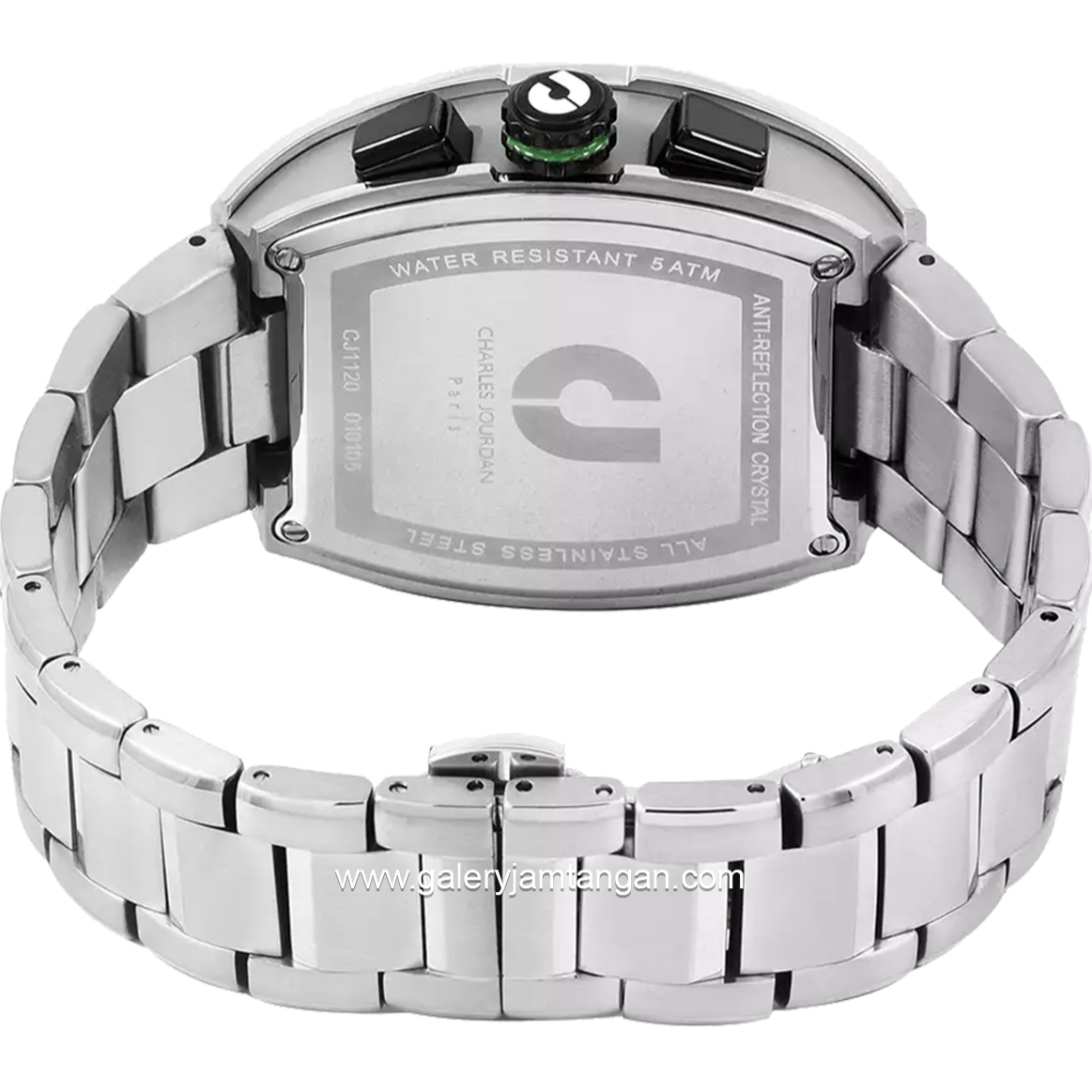CHARLES JOURDAN CJ1120-3392C Silver Dial Green Stainless Steel