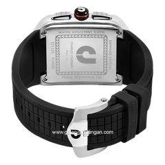 CHARLES JOURDAN CJ1122-1332C Black Silver Rubber Strap