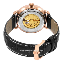 CHARLES JOURDAN CJ05-1532LE Watch Limited Edition Black Rosegold Skeleton Dial Leather Strap
