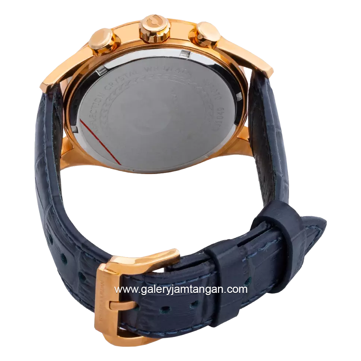 CHARLES JOURDAN CJ1049-1582M Watch Navy Rosegold Leather Strap