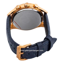 CHARLES JOURDAN CJ1049-1582M Watch Navy Rosegold Leather Strap