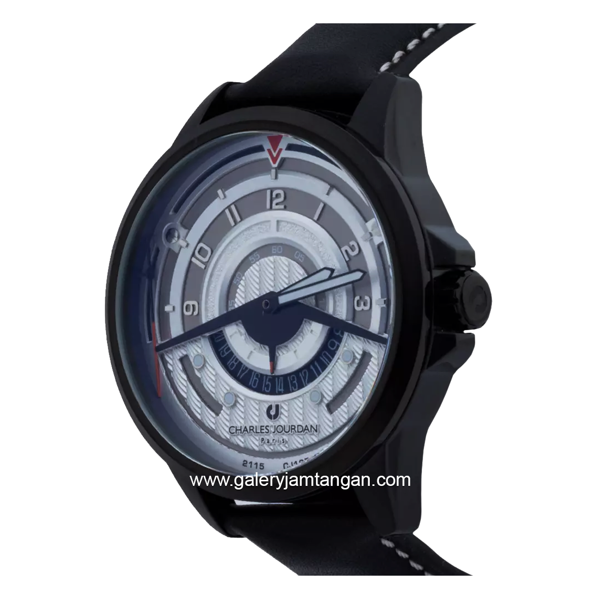 CHARLES JOURDAN CJ1078-1745 Black Leather Strap