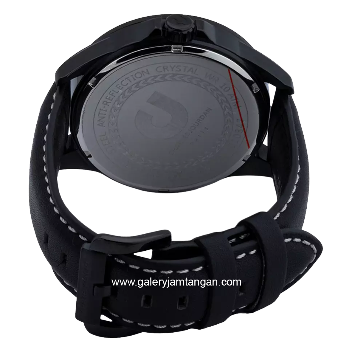CHARLES JOURDAN CJ1078-1745 Black Leather Strap
