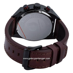 CHARLES JOURDAN CJ1082-1732C Brown Black Leather Strap