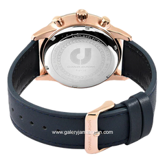 CHARLES JOURDAN CJ1099-1582C Blue Rosegold Chronograph Leather Strap