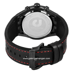 CHARLES JOURDAN CJ1101-1735C Full Black Chronograph Leather With Rubber Strap