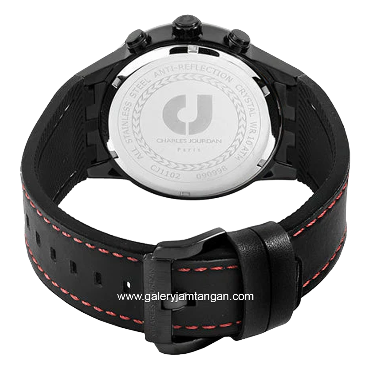 CHARLES JOURDAN CJ1102-1732C Black Silver Chronograph Dial Black