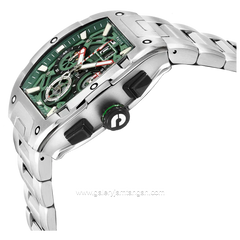 CHARLES JOURDAN CJ1120-1392C Silver Dial Green Stainless Steel