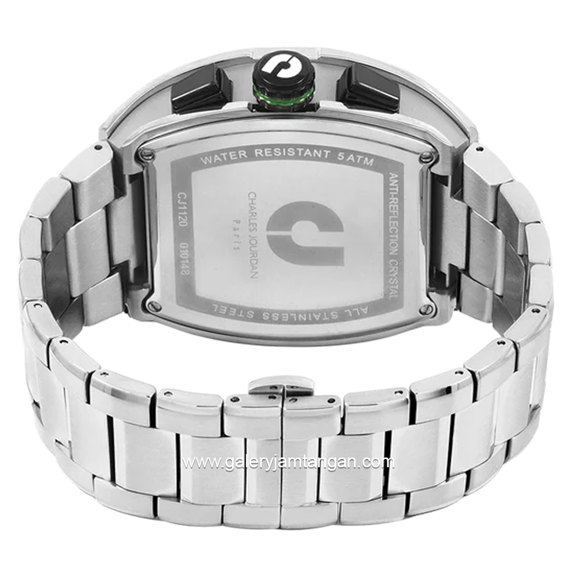 CHARLES JOURDAN CJ1120-1392C Silver Dial Green Stainless Steel