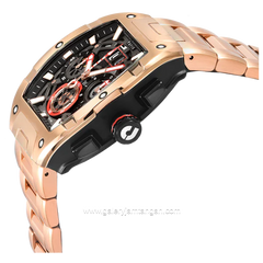 CHARLES JOURDAN CJ1120-1732C Rosegold Dial Black Stainless Steel