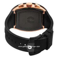 CHARLES JOURDAN CJ1121-1032C Watch Black List Rosegold Chronograph Silicone Strap