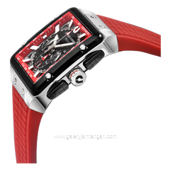 CHARLES JOURDAN CJ1122-1362C Watch Red Chronograph Silicone Strap
