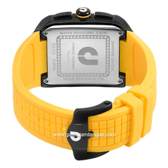 CHARLES JOURDAN CJ1122-1722C Watch Yellow Chronograph Silicone Strap