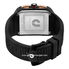 CHARLES JOURDAN CJ1122-1732C Watch Black List Rosegold Chronograph Silicone Strap