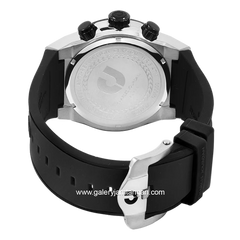 CHARLES JOURDAN CJ1123-1332C Black Silver Rubber Strap