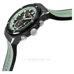 CHARLES JOURDAN CJ1123-1792C Watch Green Chronograph Silicone Strap