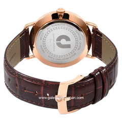 CHARLES JOURDAN CJ1124-1512 Brown Rosegold Leather Strap