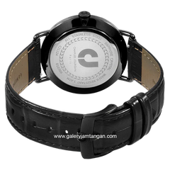 CHARLES JOURDAN CJ1124-1732 Black Silver Leather Strap