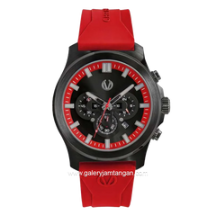 CHRIST VERRA REVSPORT CV 12153G-36 BLK/RED Red Dial Black Rubber Strap