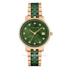CHRIST VERRA AVELYN CV 511924L-514 GRN/MOP Green Rosegold Stainless Steel