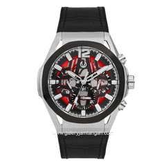 CHRIST VERRA CAVALLE CV 109013G-30 BLK Black Silver Leather Strap