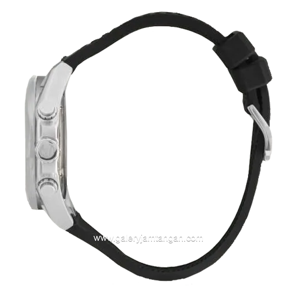 CHRIST VERRA CAVALLE CV 109013G-30 BLK Black Silver Leather Strap
