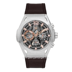 CHRIST VERRA CAVALLE CV 109013G-31 BLK Brown Silver Leather Strap