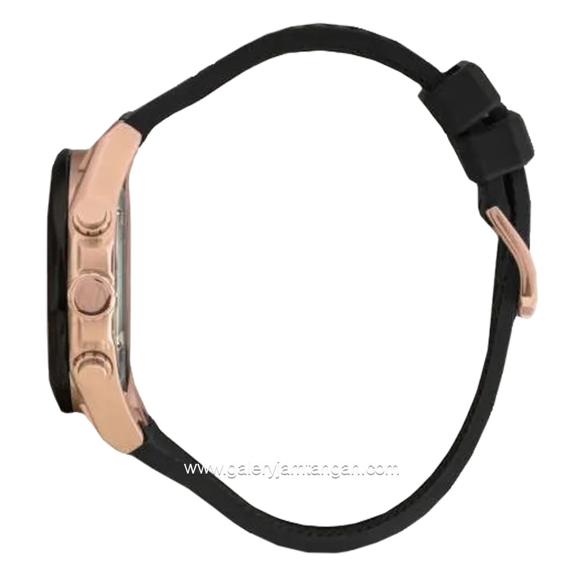 CHRIST VERRA CAVALLE CV 109013G-38 BLK Chronograph Black Rosegold Leather Strap