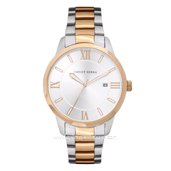 CHRIST VERRA CV 10639G-14 SLV Men's Watches Silver Rosegold Stainless Steel