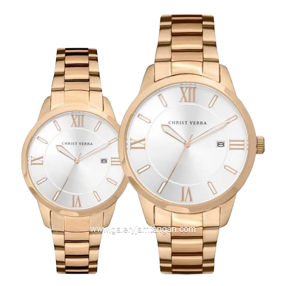 CHRIST VERRA CV 10639G-15 SLV & CV 10639L-15 SLV Rosegold Dial Silver Stainless Steel