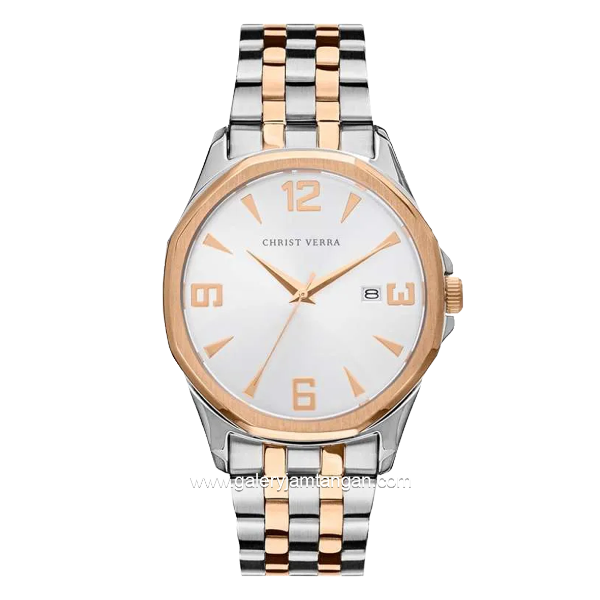 CHRIST VERRA CV 10641G-14 SLV Men Watches Silver Rosegold Stainless Steel