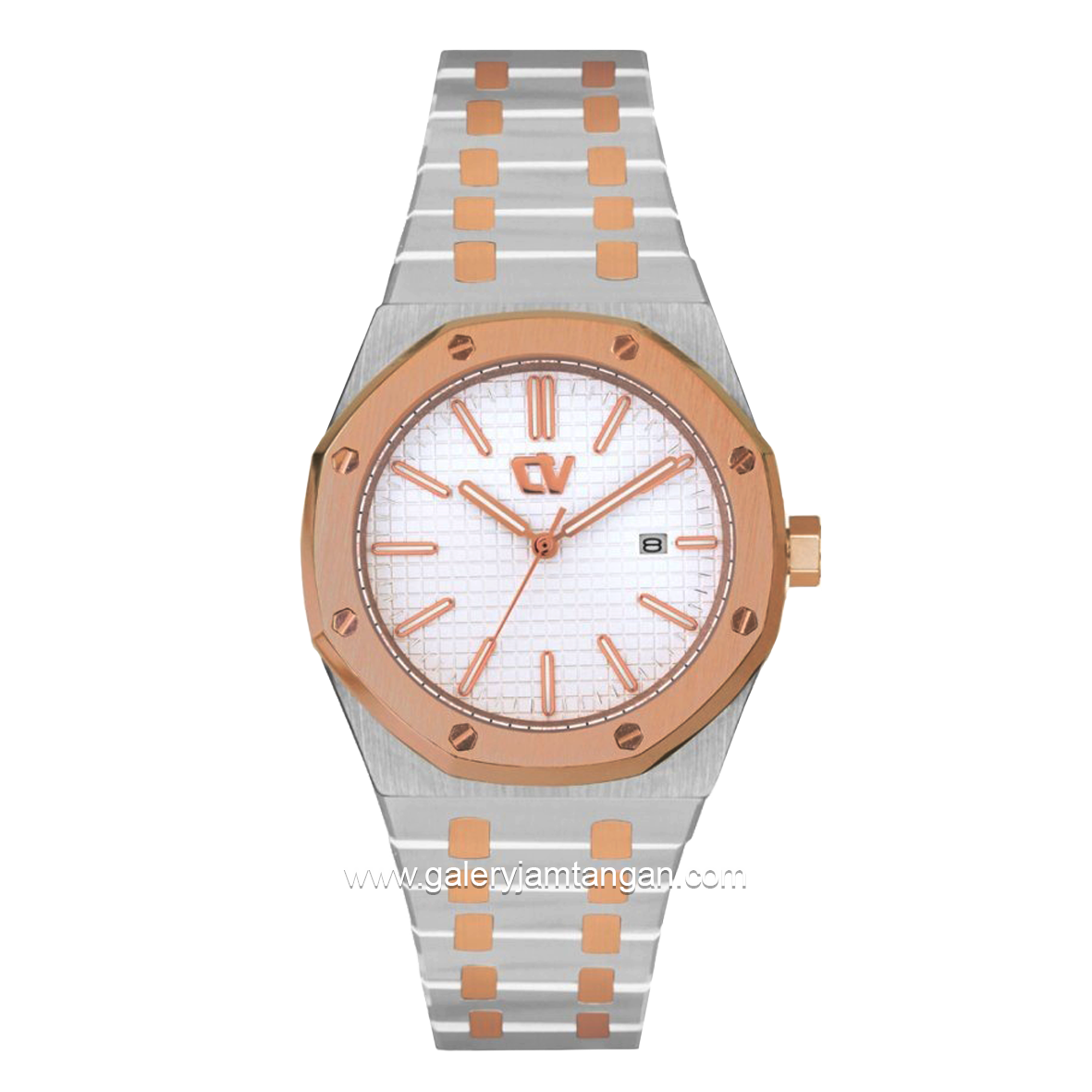CHRIST VERRA CV 10812G-14 WHT Silver Rosegold Stainless Steel