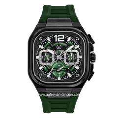 CHRIST VERRA CV 10968G-36 BLK/GRN Green Black Rubber Strap