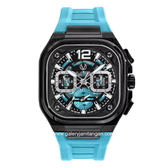 CHRIST VERRA CV 109068G-36 BLK/L-BLU Blue Black Rubber Strap