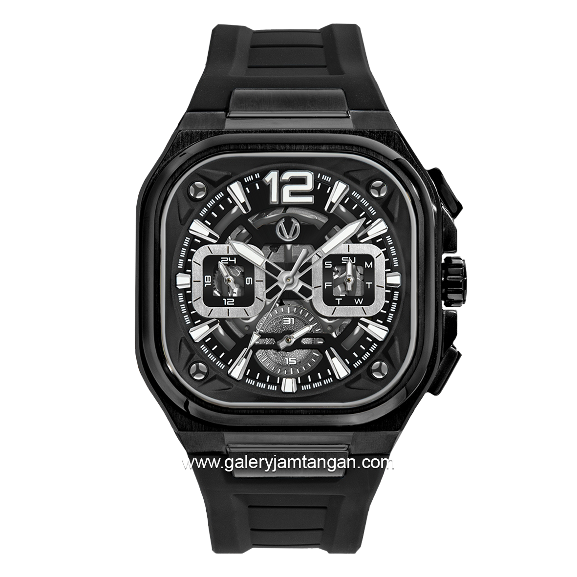 CHRIST VERRA CV 10968G-36 BLK Black Rubber Strap