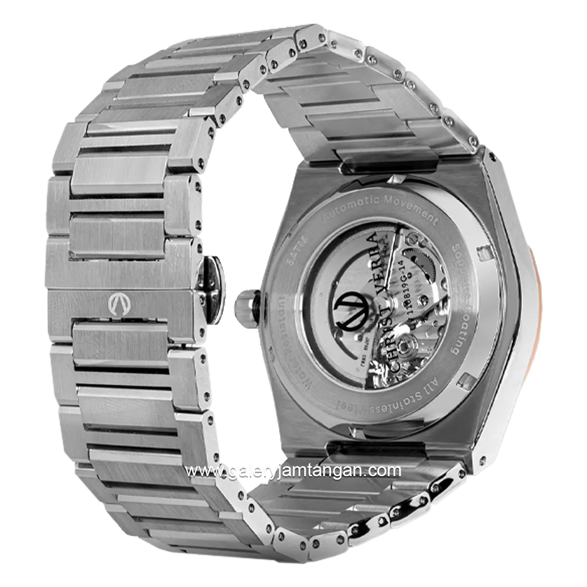 CHRIST VERRA LUXERNO CV 110819G-14 BLK Silver Rosegold Stainless Steel