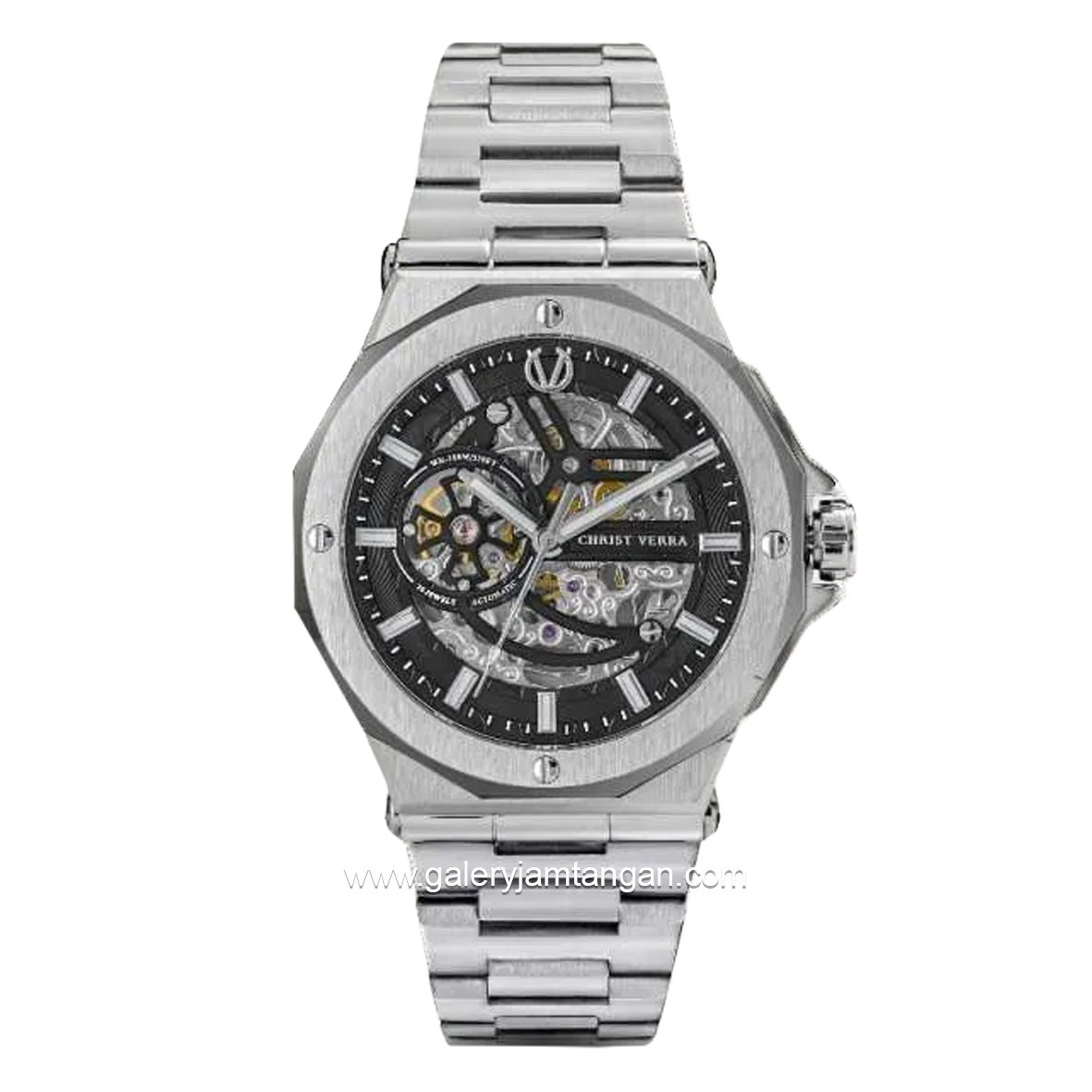 CHRIST VERRA CV 120145G-11 BLK Automatic Silver Dial Black Stainless Steel