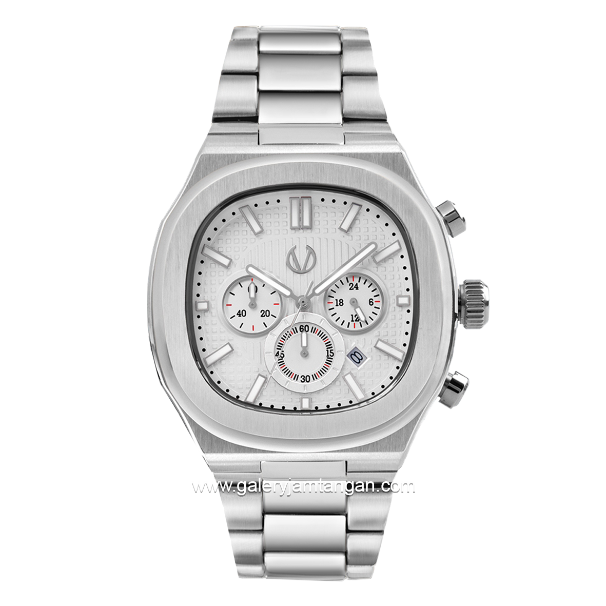 CHRIST VERRA Men's Watch CV 12124G-11 WHT Silver Dial White Stainless Steel