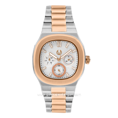 CHRIST VERRA Women's Watch CV 12124L-14 WHT Silver Rosegold Dial White Stainless Steel