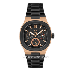 CHRIST VERRA Women's Watch CV 12124L-18 BLK Black Rosegold Stainless Steel