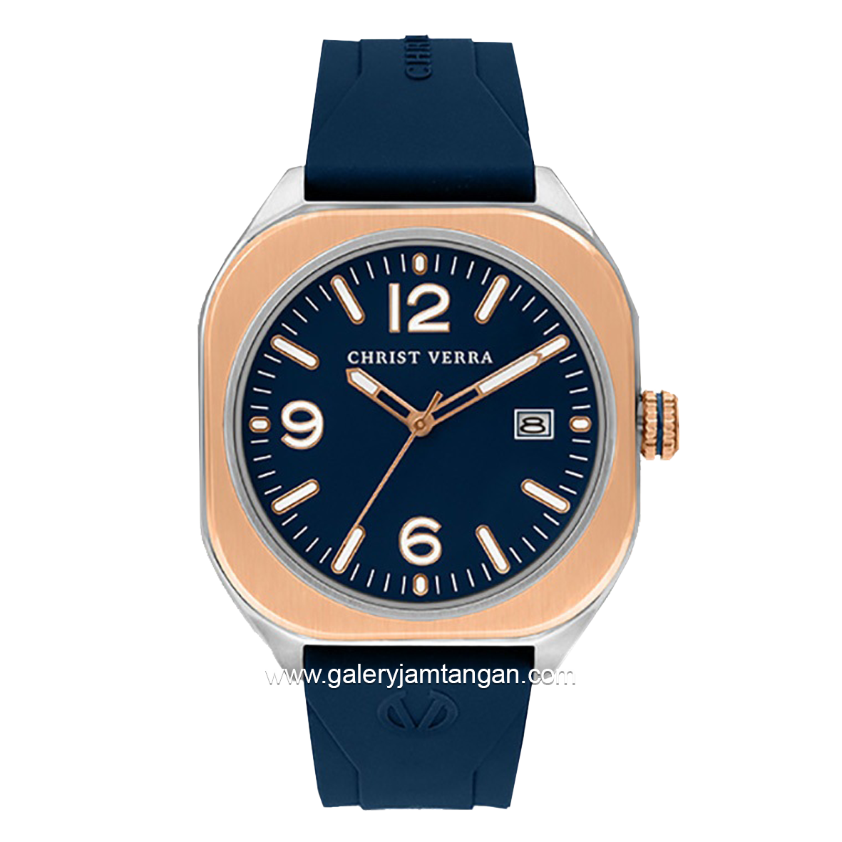 CHRIST VERRA CV 12150G-34 BLU Blue Rubber Strap