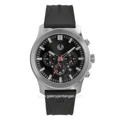 CHRIST VERRA REVSPORT CV 12153G-31 BLK Black Silver Rubber Strap