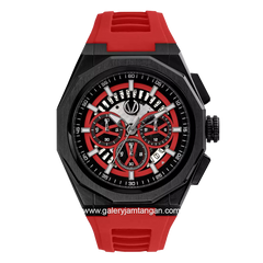 CHRIST VERRA CV 12189G-36 BLK/RED Red Black Rubber Strap
