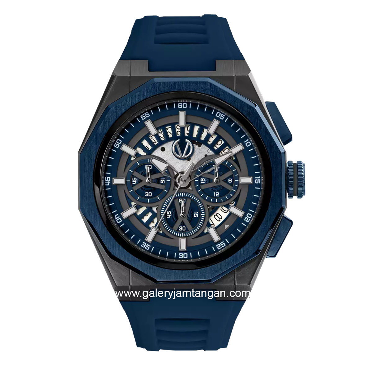 CHRIST VERRA CV 12189G-3C BLU Navy Grey Rubber Strap
