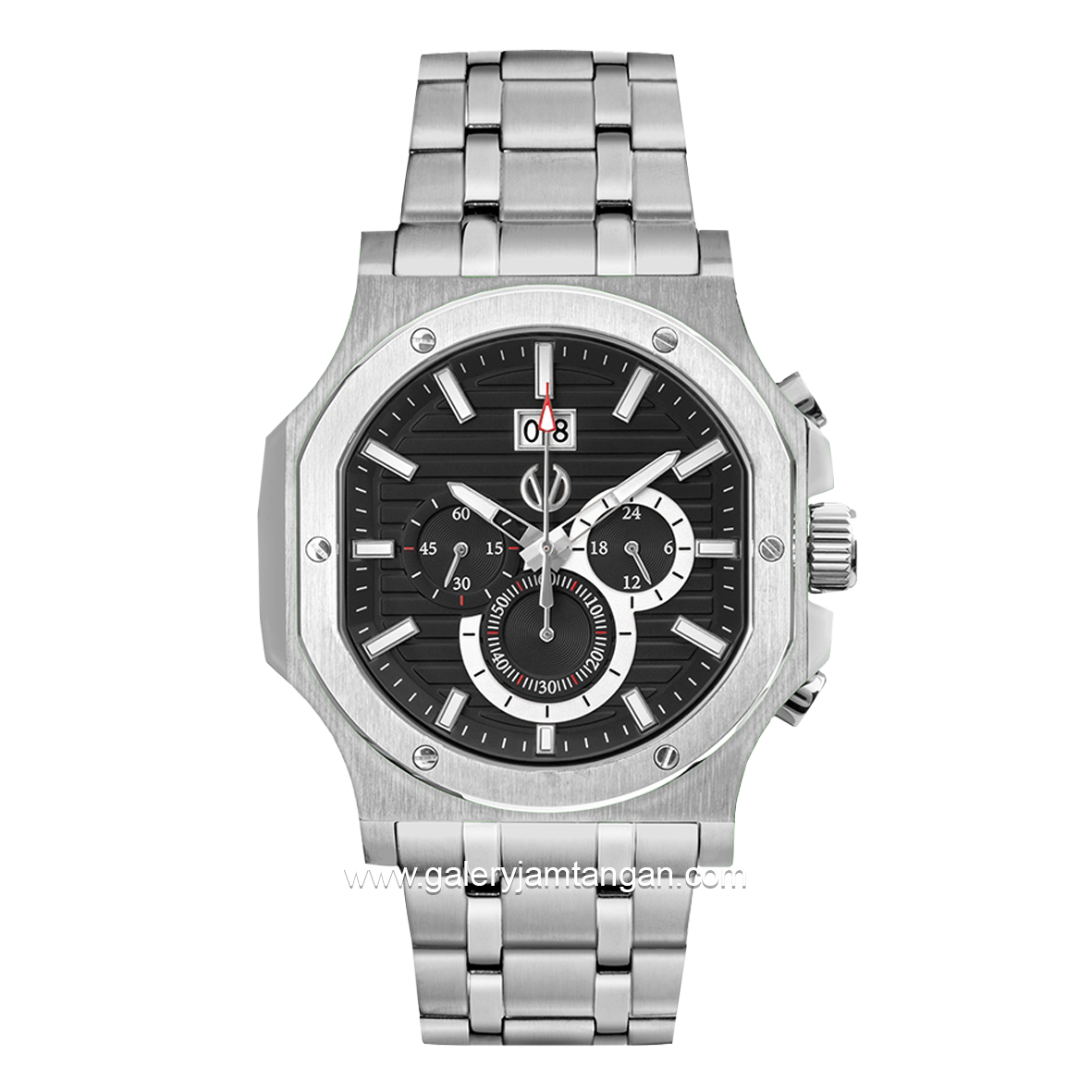 CHRIST VERRA CV 12202G-11 BLK Silver Dial Black Stainless Steel